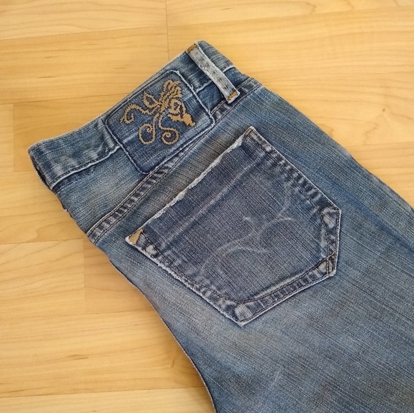Gold Sign Passion Embroidered Boot Cut Jeans - Picture 2 of 8